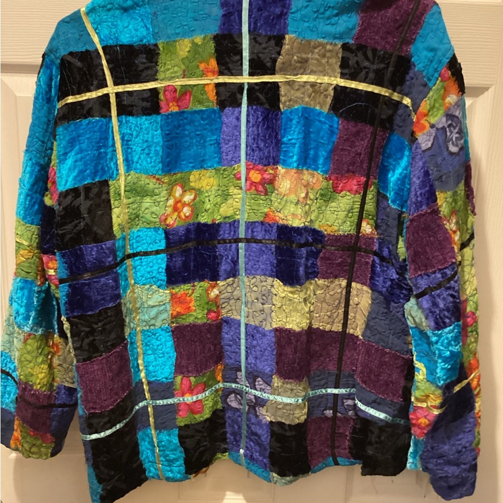 Chico's Multicolor Patchwork Blazer - image 4